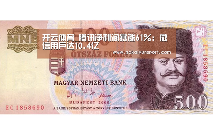 开云体育_腾讯净利润暴涨61%:微信用户达10.4亿(图1) 开云平台