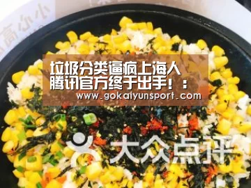 垃圾分类逼疯上海人 腾讯官方终于出手!:开云娱乐(图1) 开云娱乐
